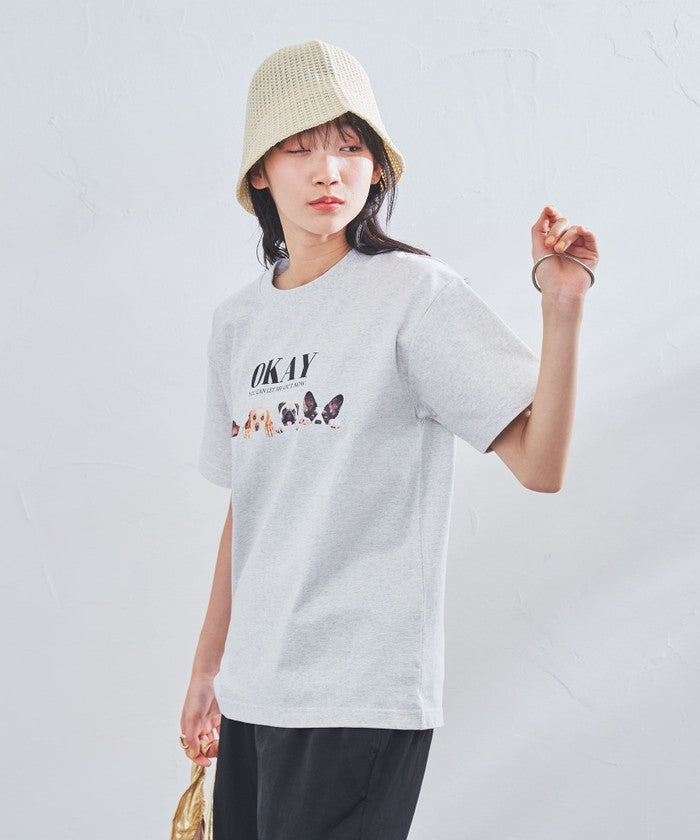 アニマルフォトプリントTシャツ