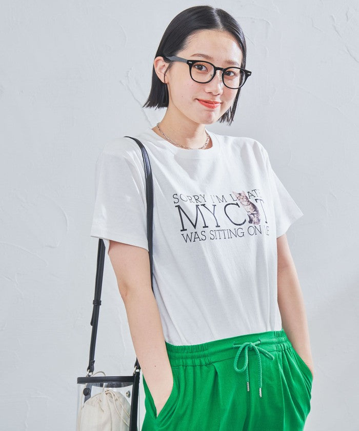 アニマルフォトプリントTシャツ