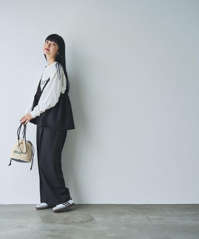 【そうコレ! 井桁弘恵さん着用】ウールライクキャミソールセットアップ