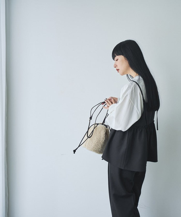 【そうコレ! 井桁弘恵さん着用】ウールライクキャミソールセットアップ