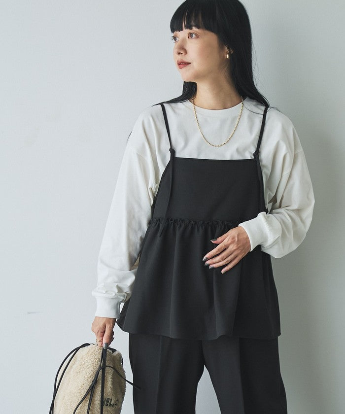 【そうコレ! 井桁弘恵さん着用】ウールライクキャミソールセットアップ