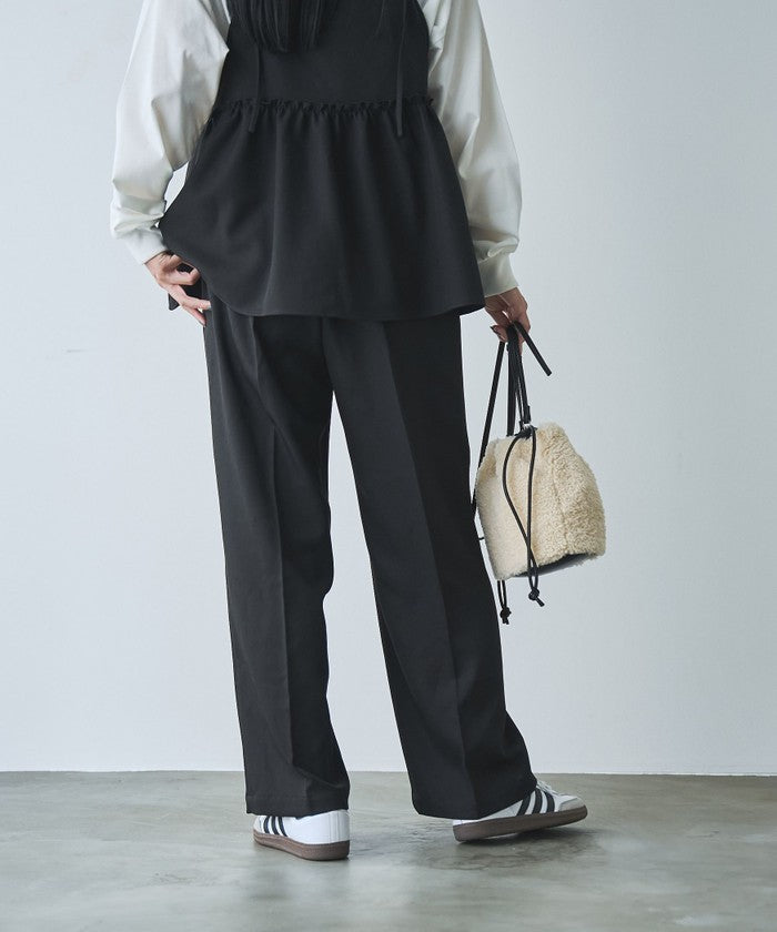 【そうコレ! 井桁弘恵さん着用】ウールライクキャミソールセットアップ