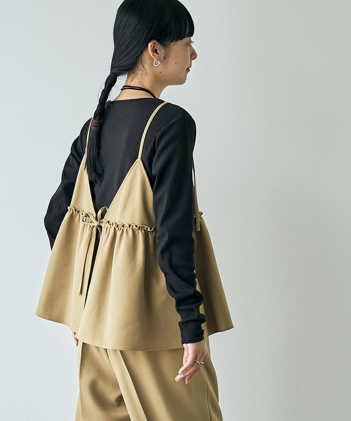 【そうコレ! 井桁弘恵さん着用】ウールライクキャミソールセットアップ