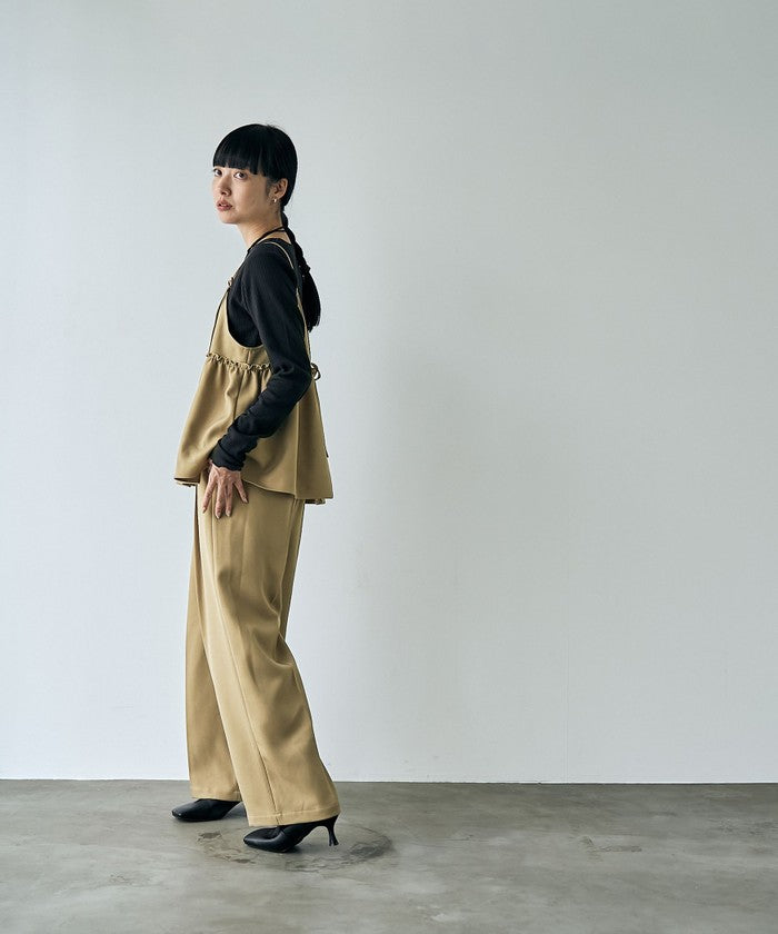 【そうコレ! 井桁弘恵さん着用】ウールライクキャミソールセットアップ