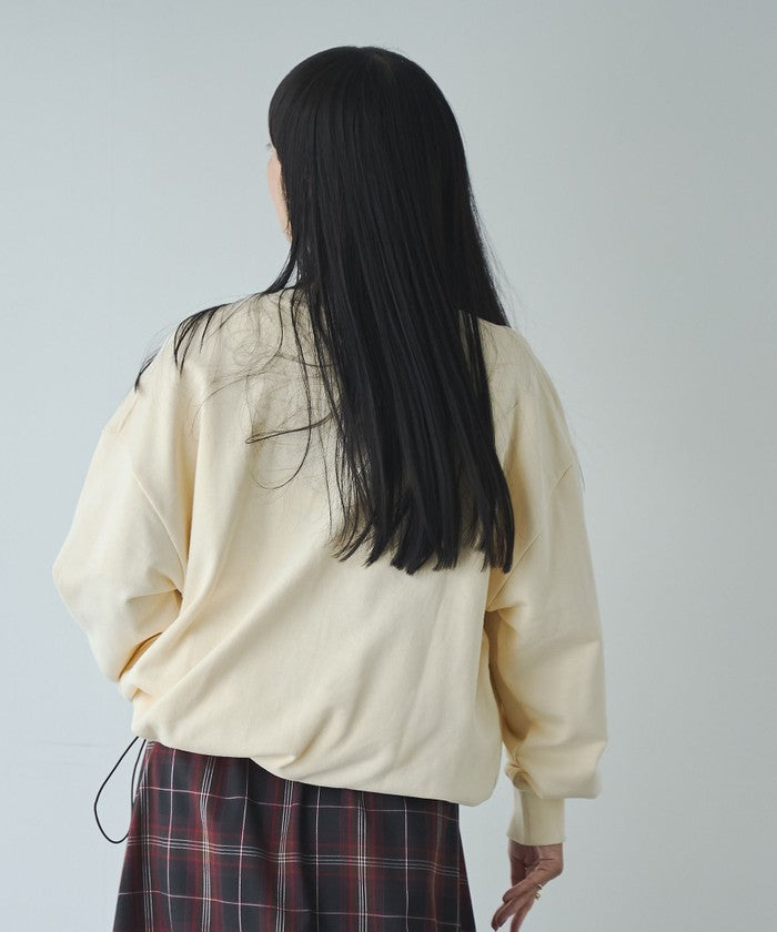 ロゴプリントカンガルーポケット裏毛スウェット