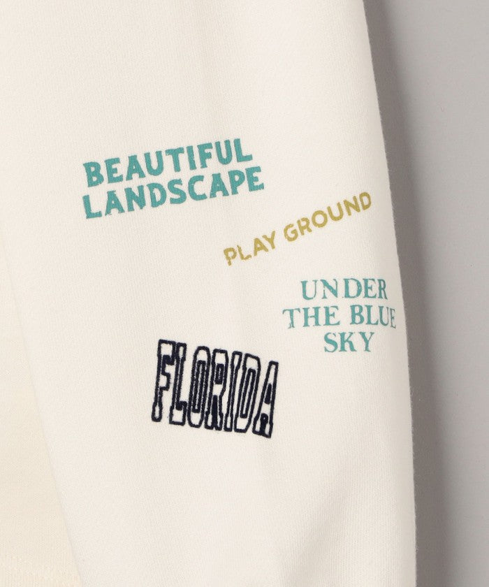 ロゴプリントカンガルーポケット裏毛スウェット