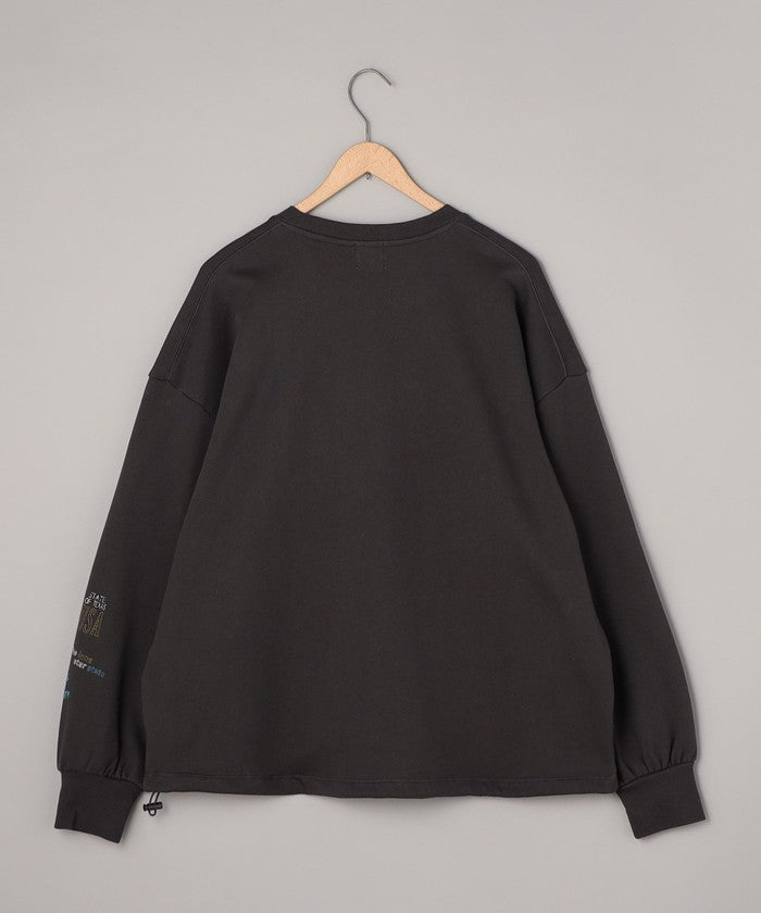 ロゴプリントカンガルーポケット裏毛スウェット