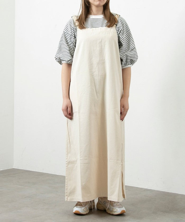 【WEB限定】Dickies（ディッキーズ）別注サイドジップジャンパースカート OFF WHITE