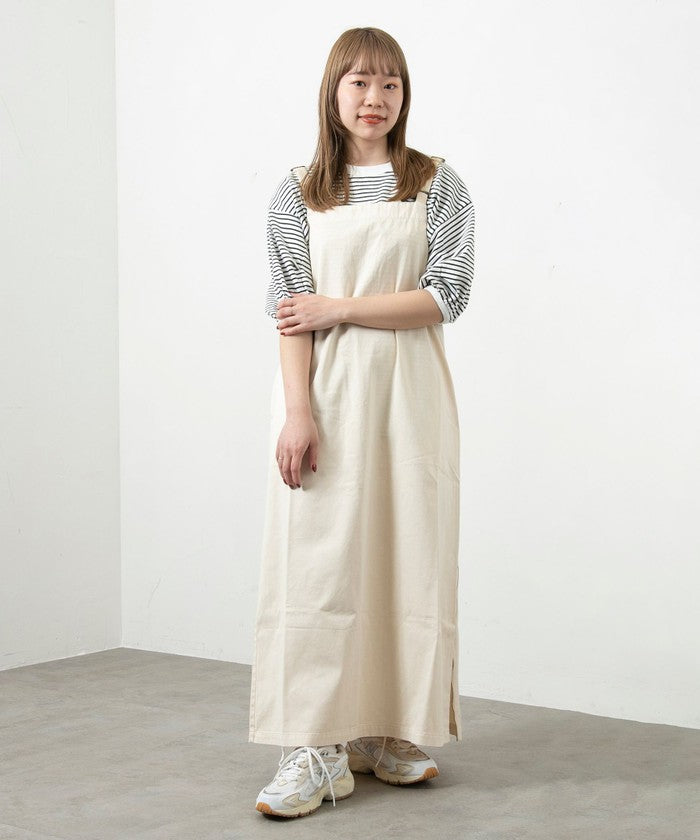 【WEB限定】Dickies（ディッキーズ）別注サイドジップジャンパースカート OFF WHITE