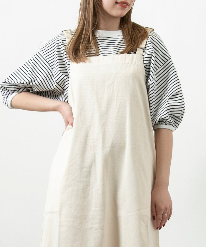 【WEB限定】Dickies（ディッキーズ）別注サイドジップジャンパースカート OFF WHITE