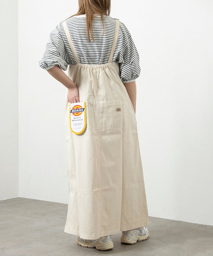 【WEB限定】Dickies（ディッキーズ）別注サイドジップジャンパースカート OFF WHITE