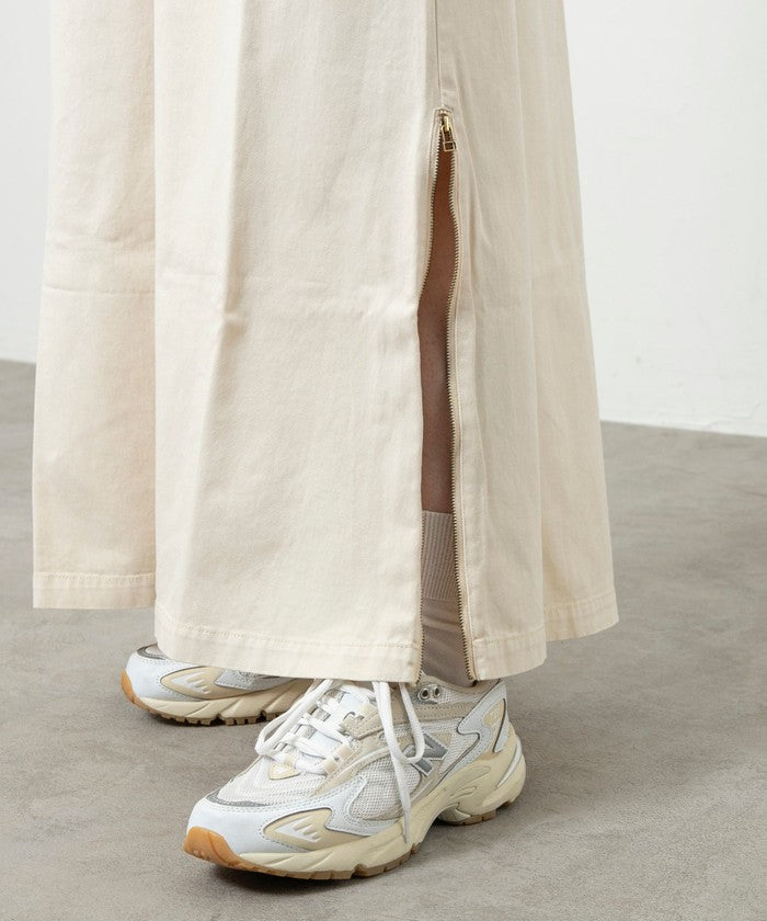 【WEB限定】Dickies（ディッキーズ）別注サイドジップジャンパースカート OFF WHITE