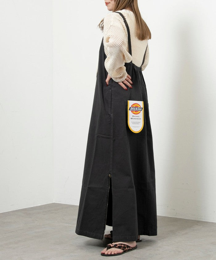 【WEB限定】Dickies（ディッキーズ）別注サイドジップジャンパースカート OFF WHITE