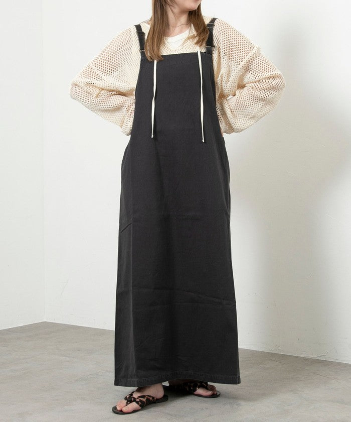 【WEB限定】Dickies（ディッキーズ）別注サイドジップジャンパースカート OFF WHITE