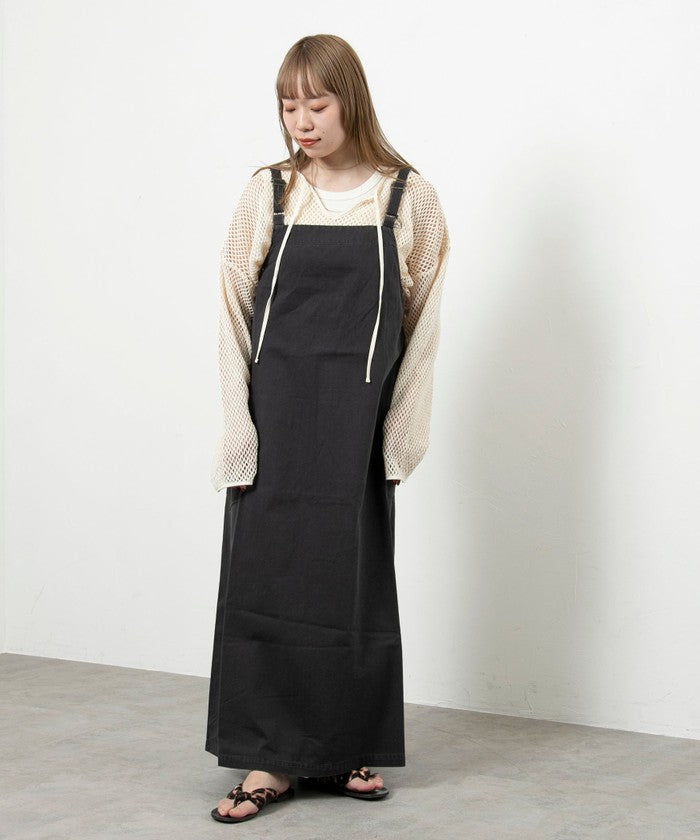 【WEB限定】Dickies（ディッキーズ）別注サイドジップジャンパースカート OFF WHITE