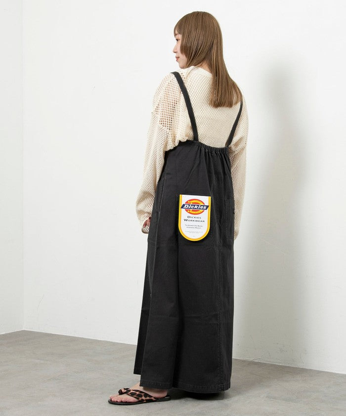 【WEB限定】Dickies（ディッキーズ）別注サイドジップジャンパースカート OFF WHITE