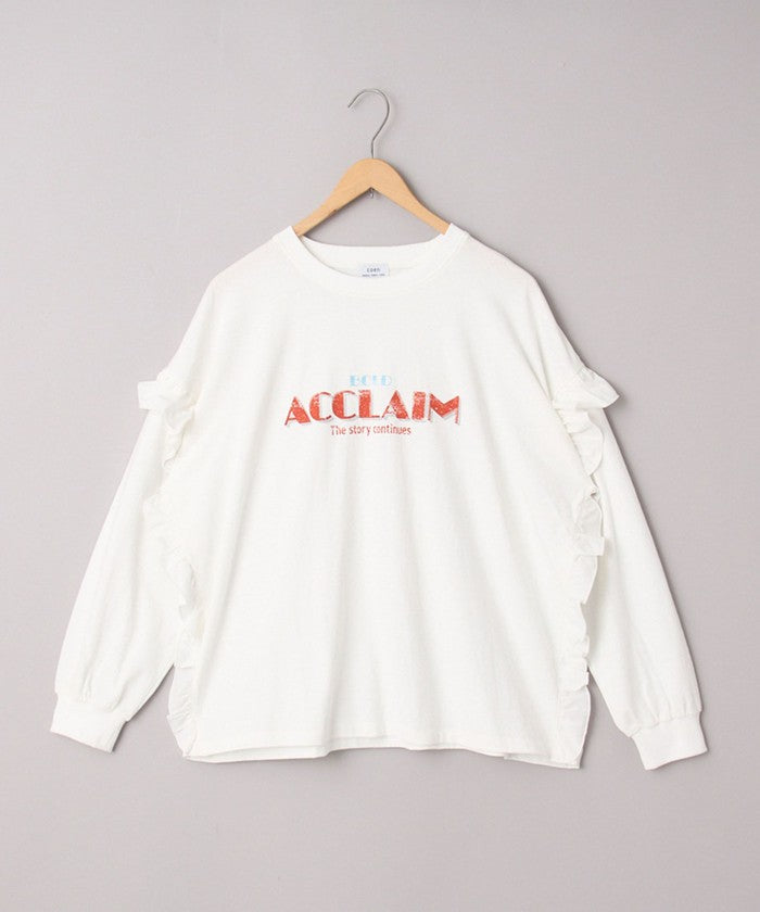 フハク ドッキング フリル袖 ロングスリーブTシャツ