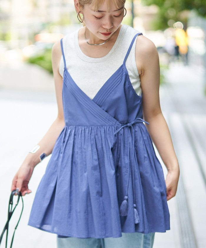 MARKET（マーケット）2wayカシュクール キャミトップス NAVY