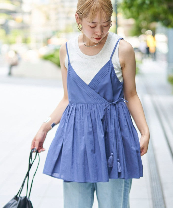 MARKET（マーケット）2wayカシュクール キャミトップス NAVY