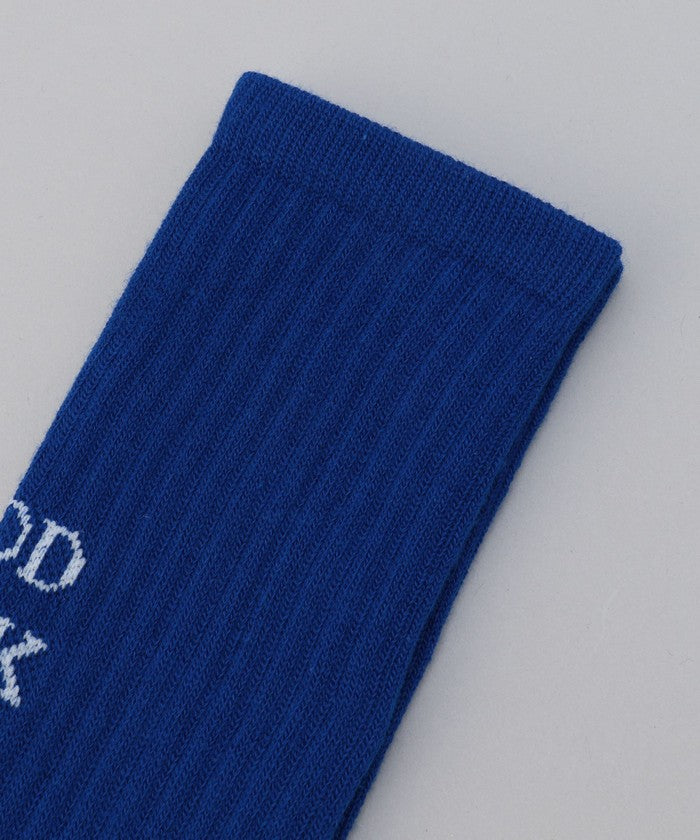 ロゴ刺繍 ジャガード クルーリブソックス OFF WHITE