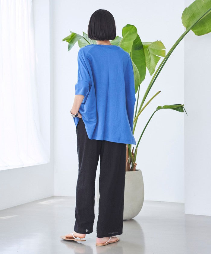 オリエンタル柄レースイージーワイドパンツ OFF WHITE