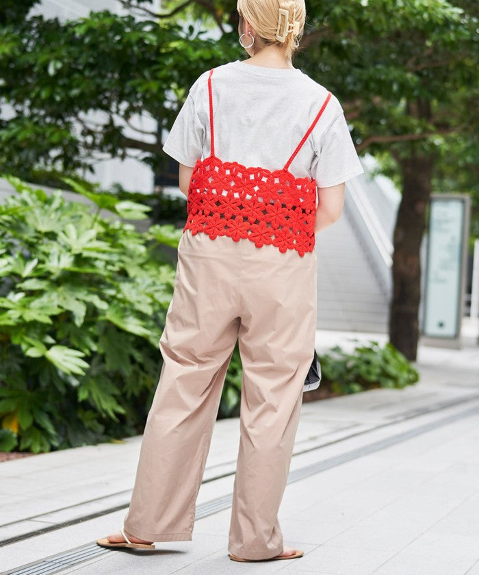 【セットアイテム】 クロシェキャミセットT LT.GRAY