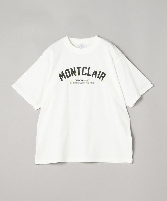 接触冷感 カレッジロゴプリントTシャツ OFF WHITE