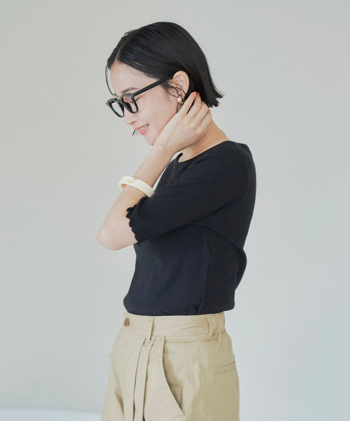 メロークルーリブTシャツ COBALT