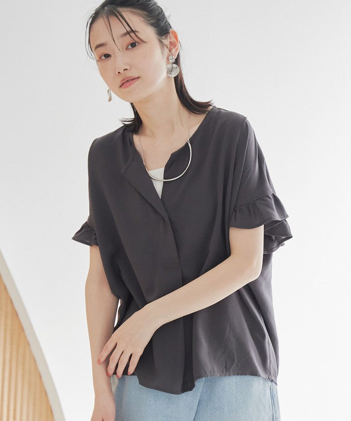 コーエン coen セッショクレイカン ソデフリルスキッパーBL （DK.GRAY） DK.GRAY