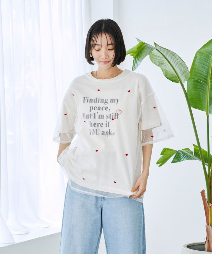SunnySports（サニースポーツ）別注チュールTシャツ OFF WHITE