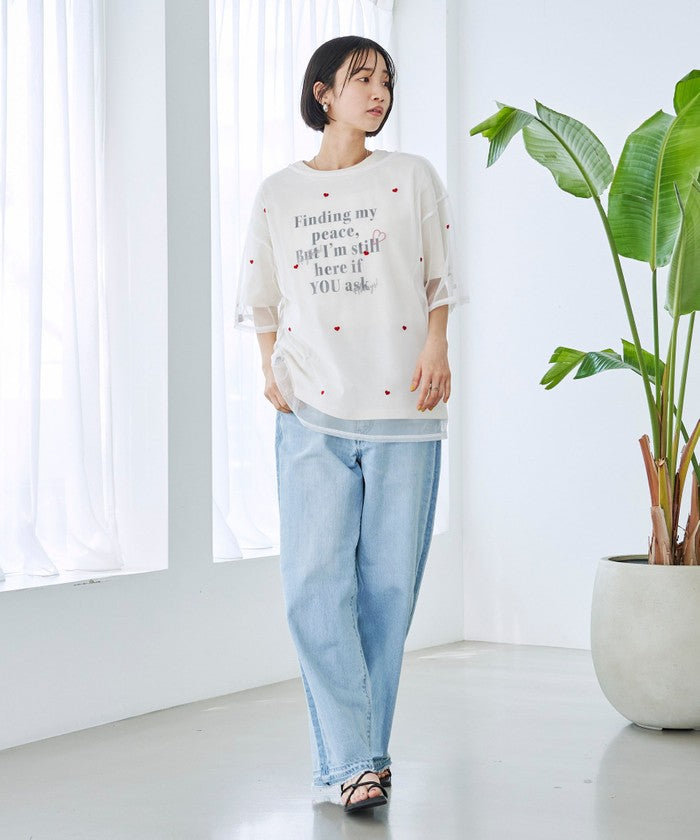 SunnySports（サニースポーツ）別注チュールTシャツ OFF WHITE