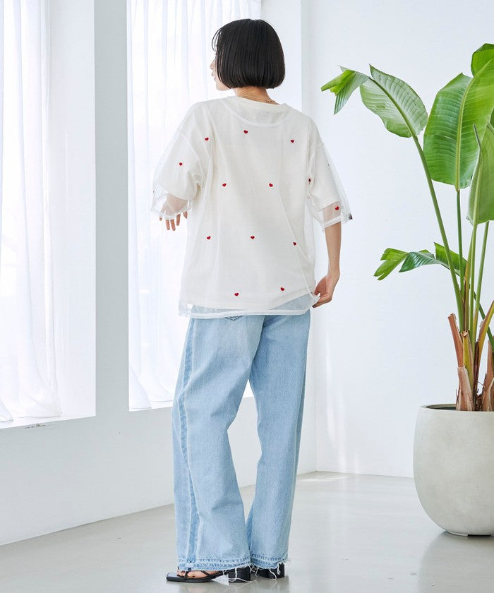 SunnySports（サニースポーツ）別注チュールTシャツ OFF WHITE