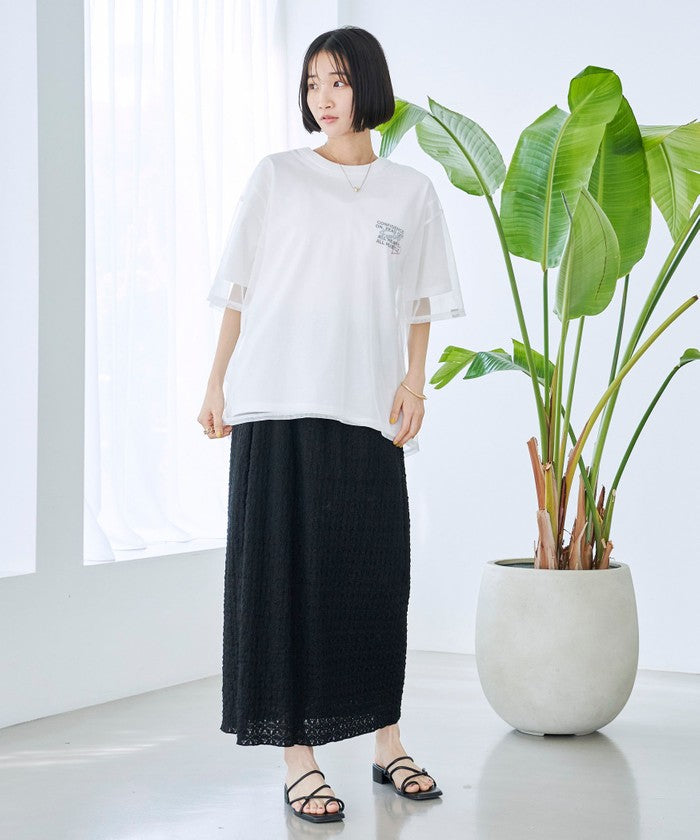 SunnySports（サニースポーツ）別注チュールTシャツ OFF WHITE