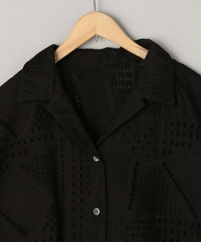 コーエン coen Suuコラボ エンブロレースHSシャツ （BLACK） BLACK