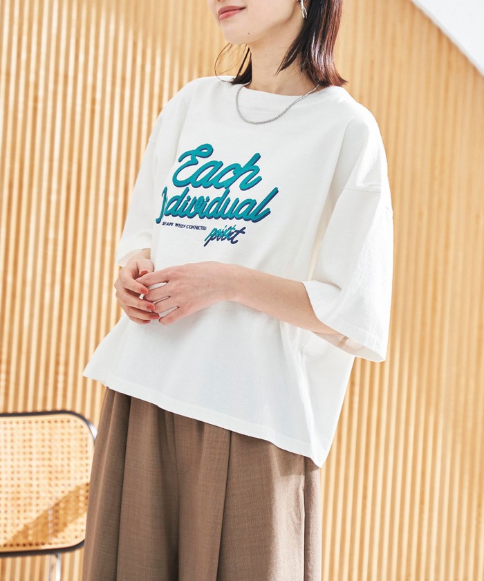 コーエン coen Suuコラボ ピグメント短丈ゆるT （OFF WHITE） OFF WHITE