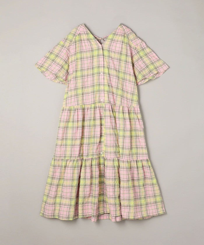 コーエン coen Suuコラボ チェックフレアスリーブOP （LT.PINK） LT.PINK