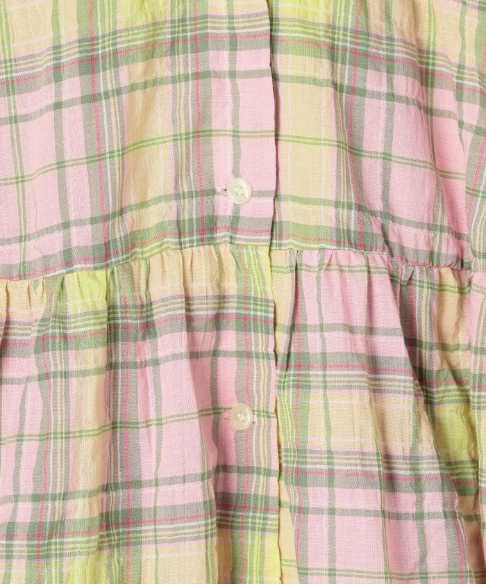 コーエン coen Suuコラボ チェックフレアスリーブOP （LT.PINK） LT.PINK