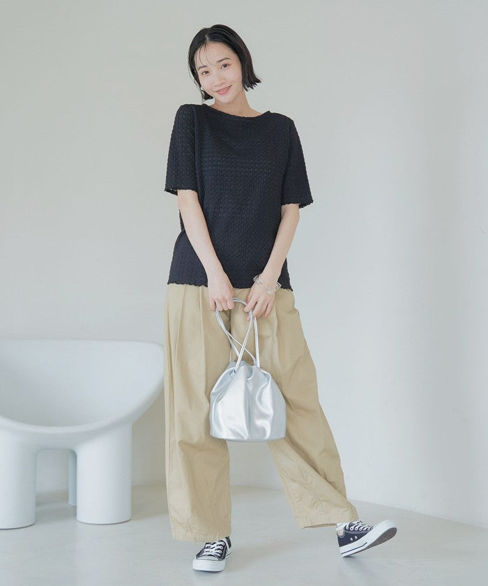 ポコポコハーフスリーブTシャツ BLACK
