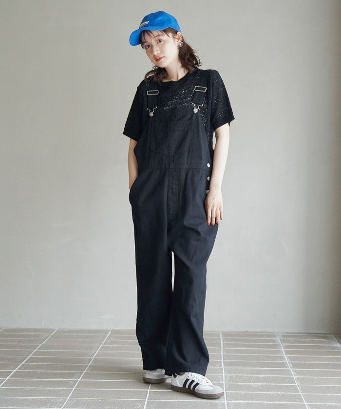 【SMITH’S（スミス）別注】 デニムサロペット オーバーオール BLACK