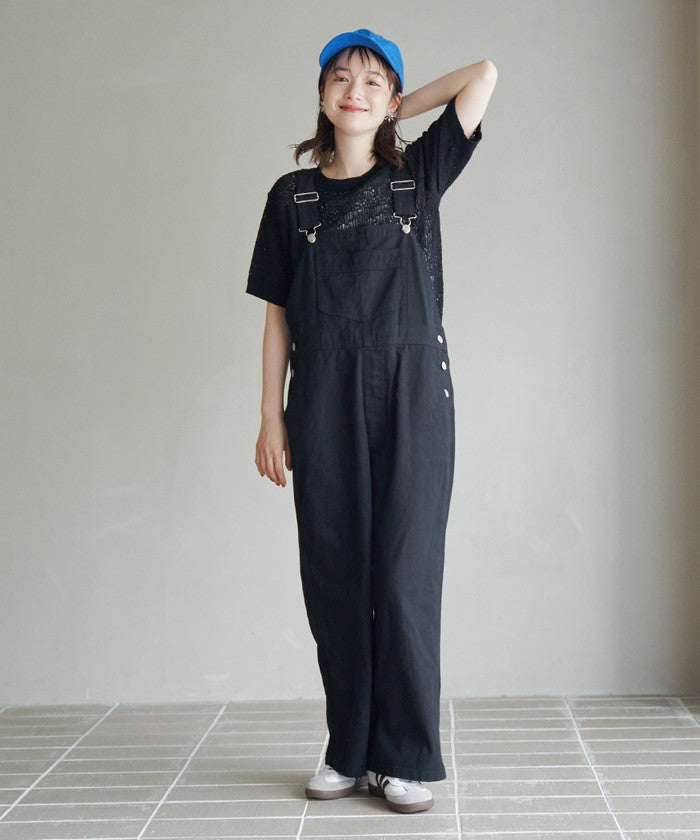 【SMITH’S（スミス）別注】 デニムサロペット オーバーオール BLACK