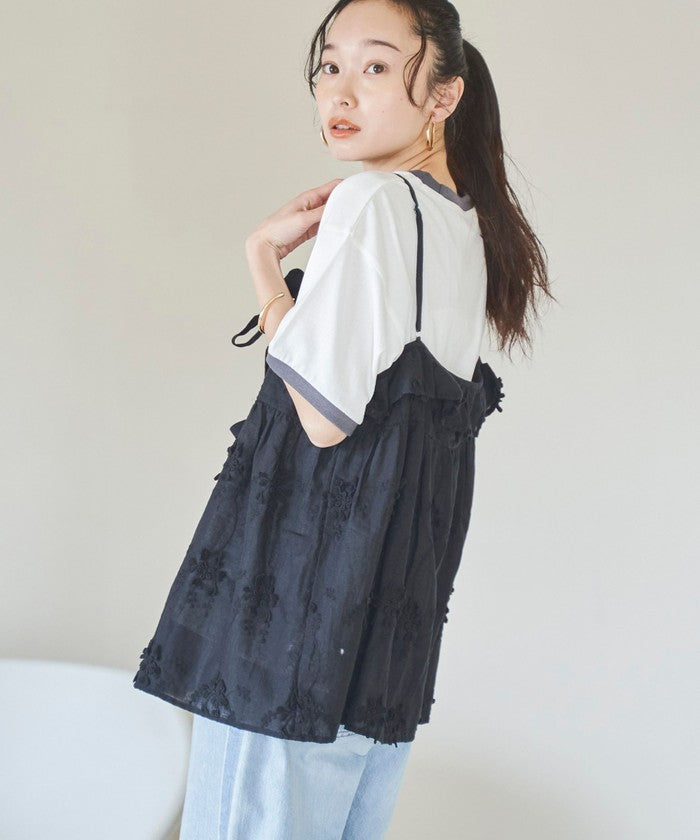 3Dシシュウ キャミソール NATURAL