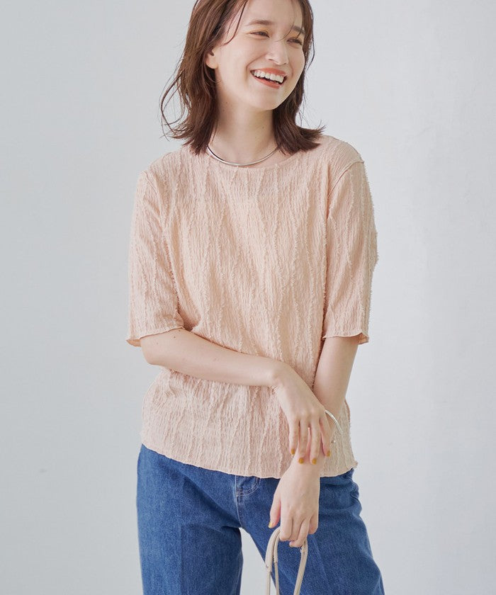 コーエン coen ナミナミカットジャカード H/S （LT.PINK） LT.PINK