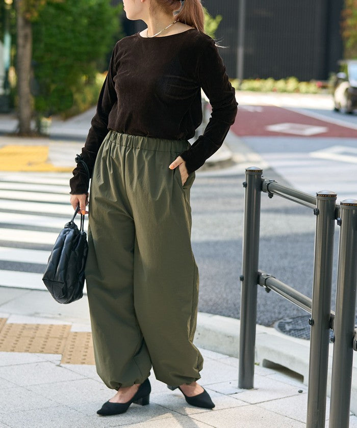 【UVカット / ストレッチ / 吸水速乾】マルチファンクション バルーンパンツ BLACK