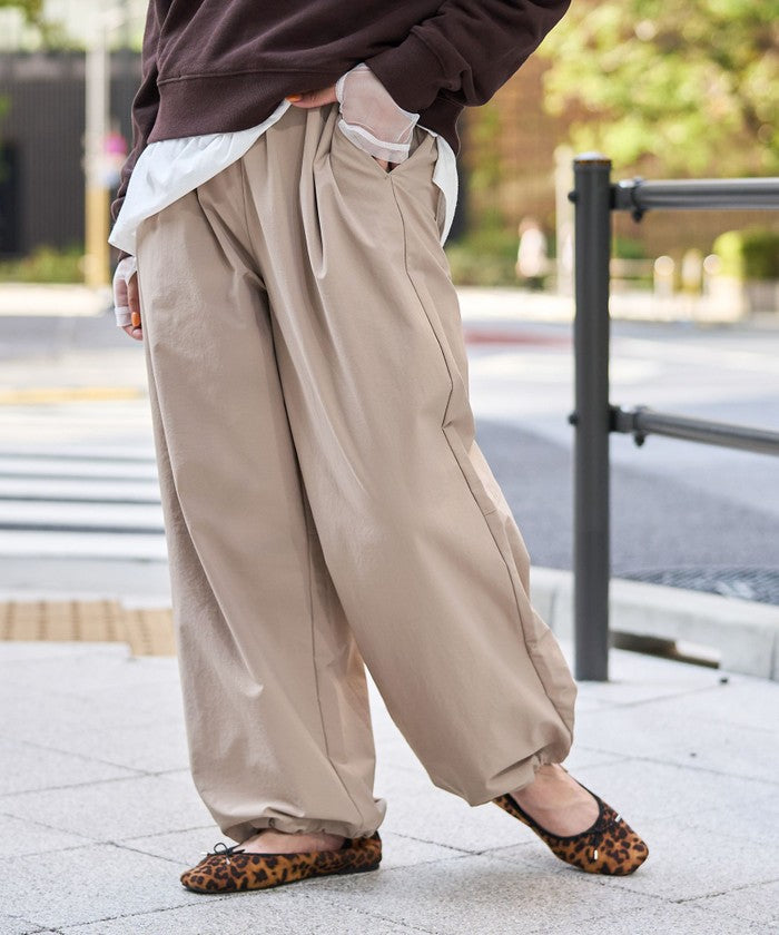 【UVカット / ストレッチ / 吸水速乾】マルチファンクション バルーンパンツ BEIGE