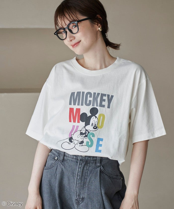 【MICKEY(ミッキー) / 別注】アソートカラフルロゴプリントユニＴシャツ OFF WHITE
