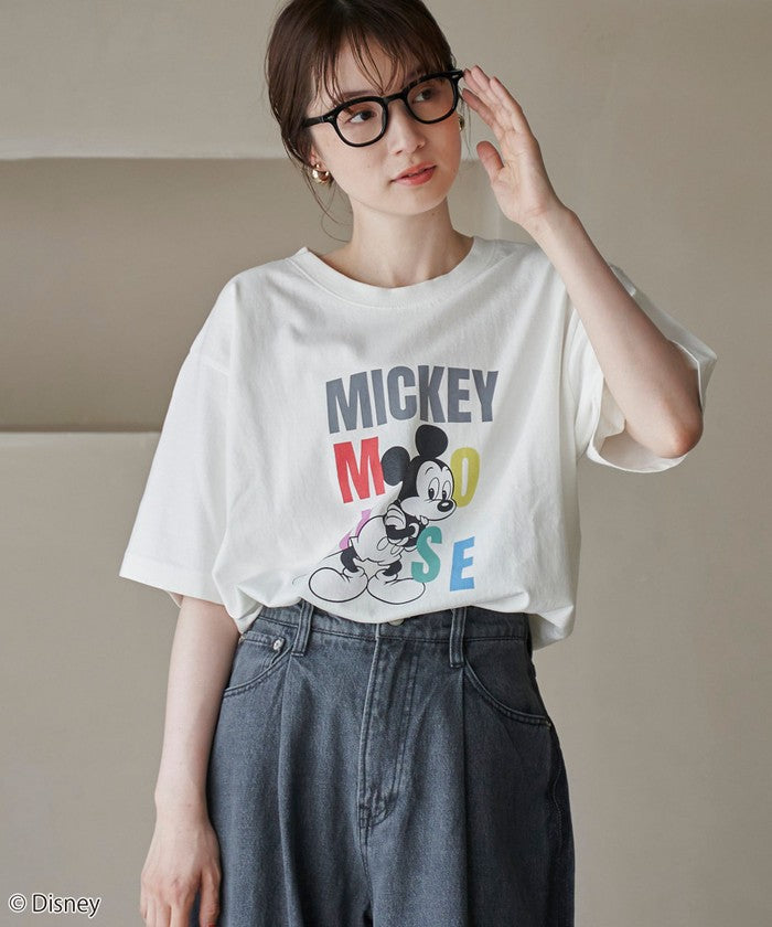 【MICKEY(ミッキー) / 別注】アソートカラフルロゴプリントユニＴシャツ OFF WHITE