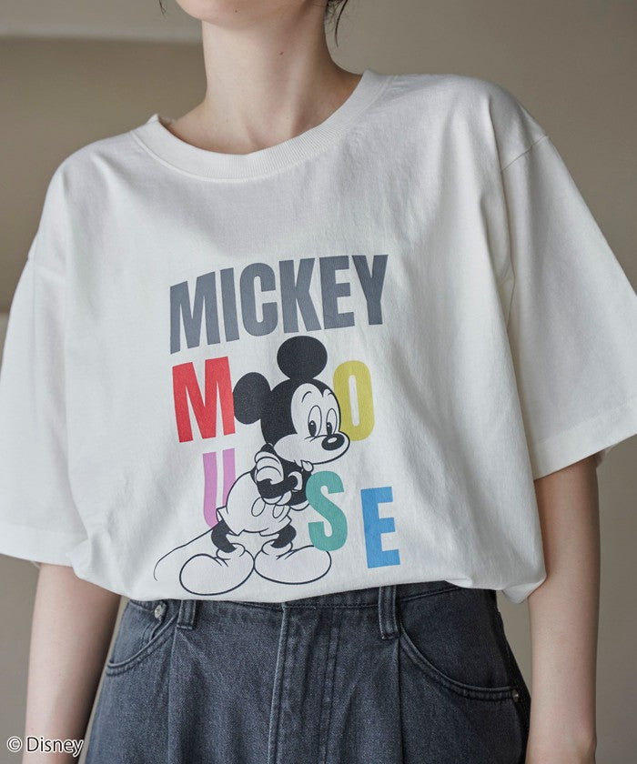 【MICKEY(ミッキー) / 別注】アソートカラフルロゴプリントユニＴシャツ OFF WHITE