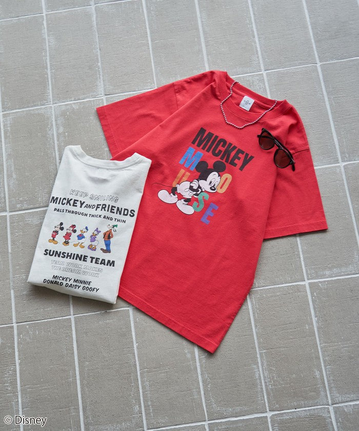 【MICKEY(ミッキー) / 別注】アソートカラフルロゴプリントユニＴシャツ OFF WHITE