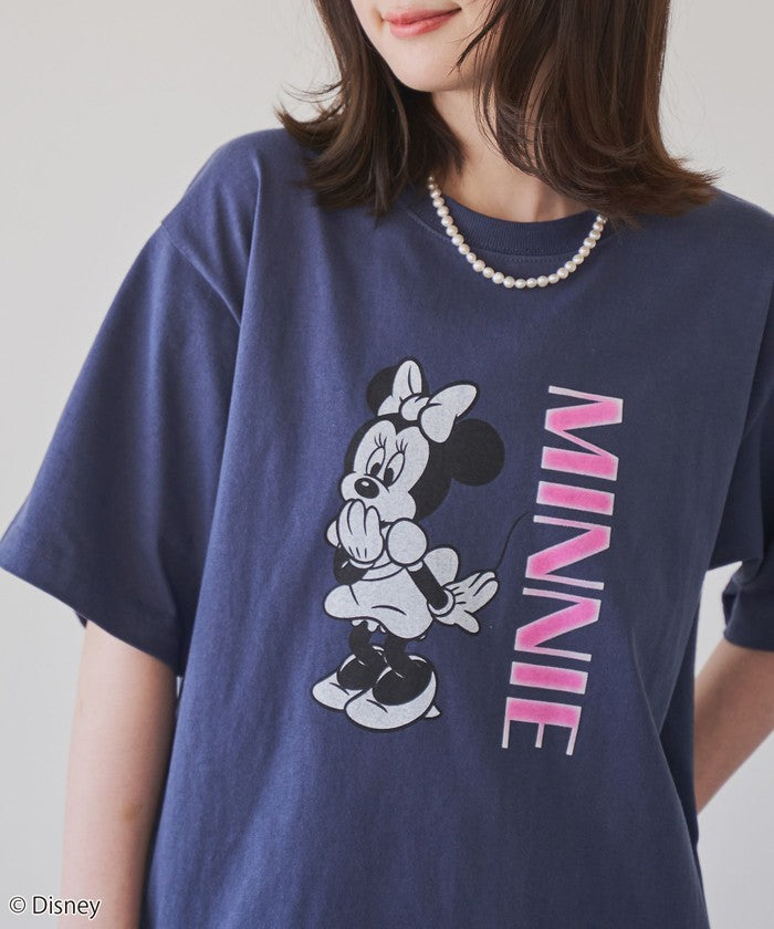 【MICKEY(ミッキー) / 別注】アソートカラフルロゴプリントユニＴシャツ NAVY