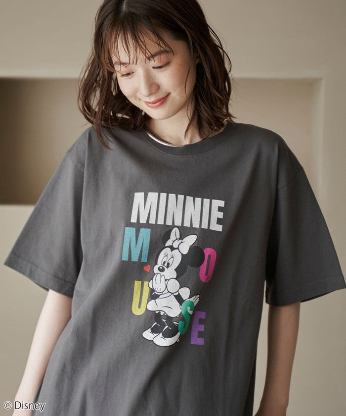 【MICKEY(ミッキー) / 別注】アソートカラフルロゴプリントユニＴシャツ DK.GRAY